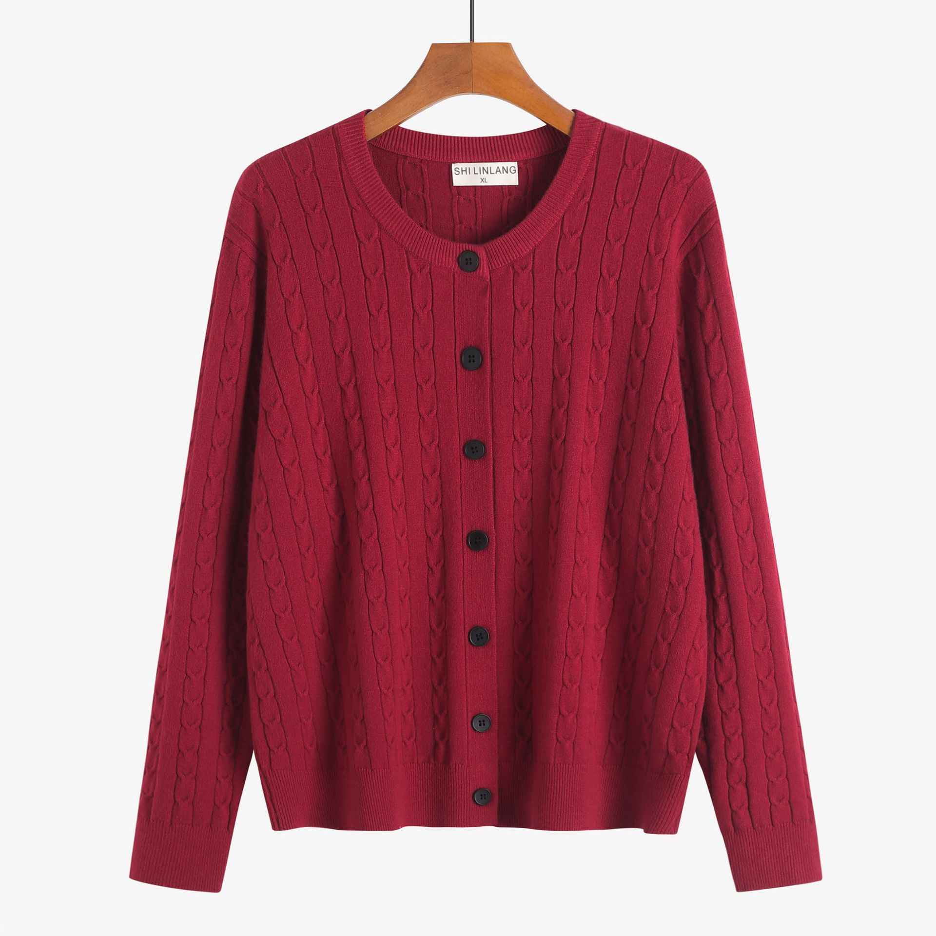 Retro Style Knit Cardigan Sweater Coat for Women, Casual Office Wear, Oversized Fit, Long Sleeve, Pullover Design - MODALIFE