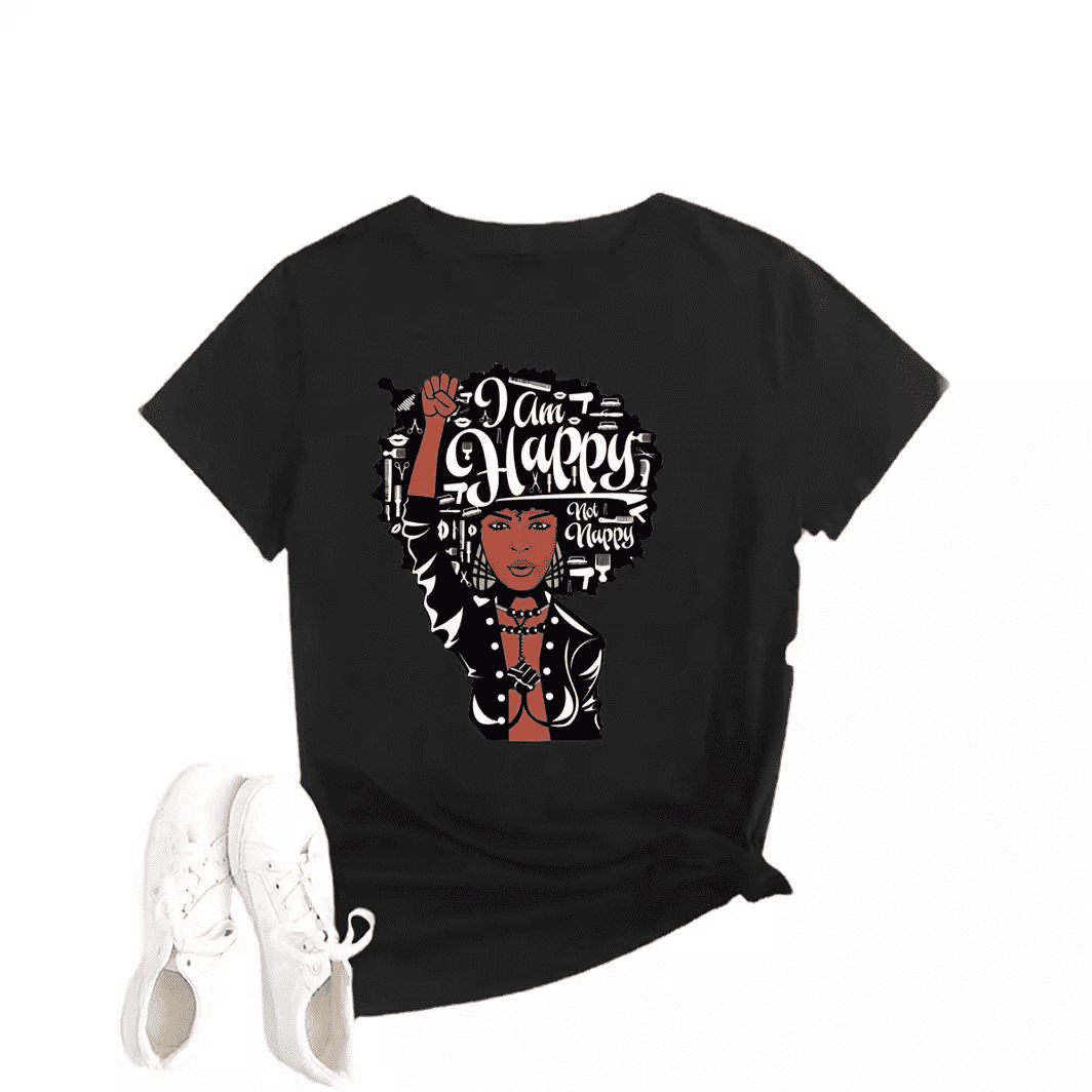 Printed Round Neck Pullover T-Shirt for Women - MODALIFE