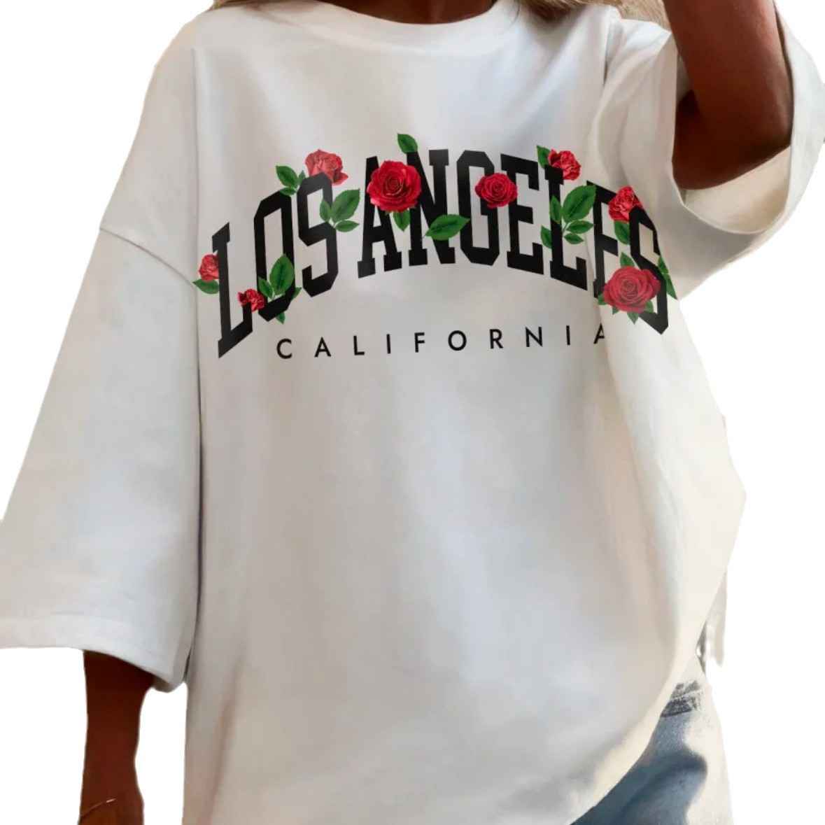 Short sleeved letter printed round neck T-shirt - MODALIFE