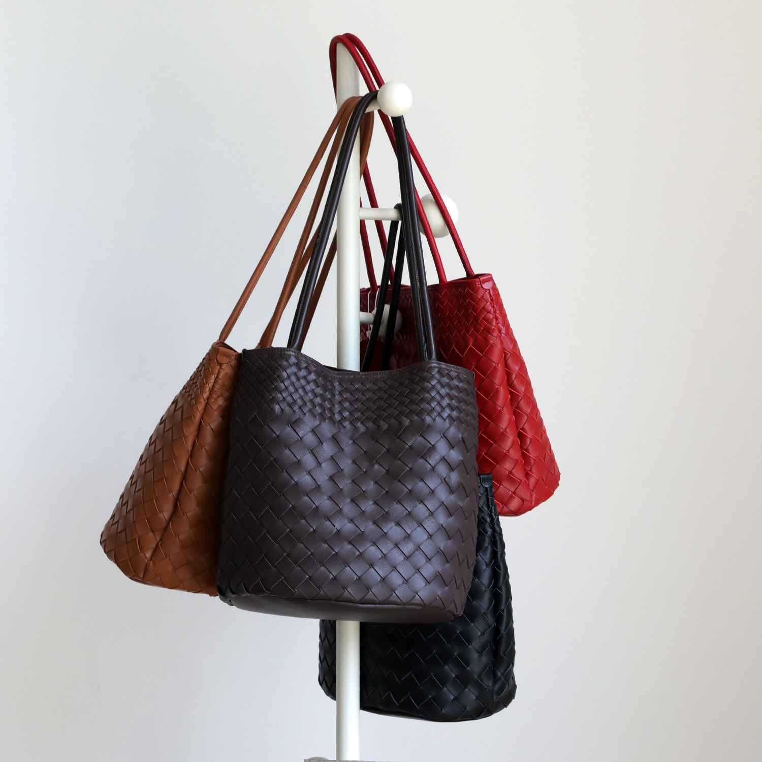 Woven bucket bag single shoulder women's bag - MODALIFE