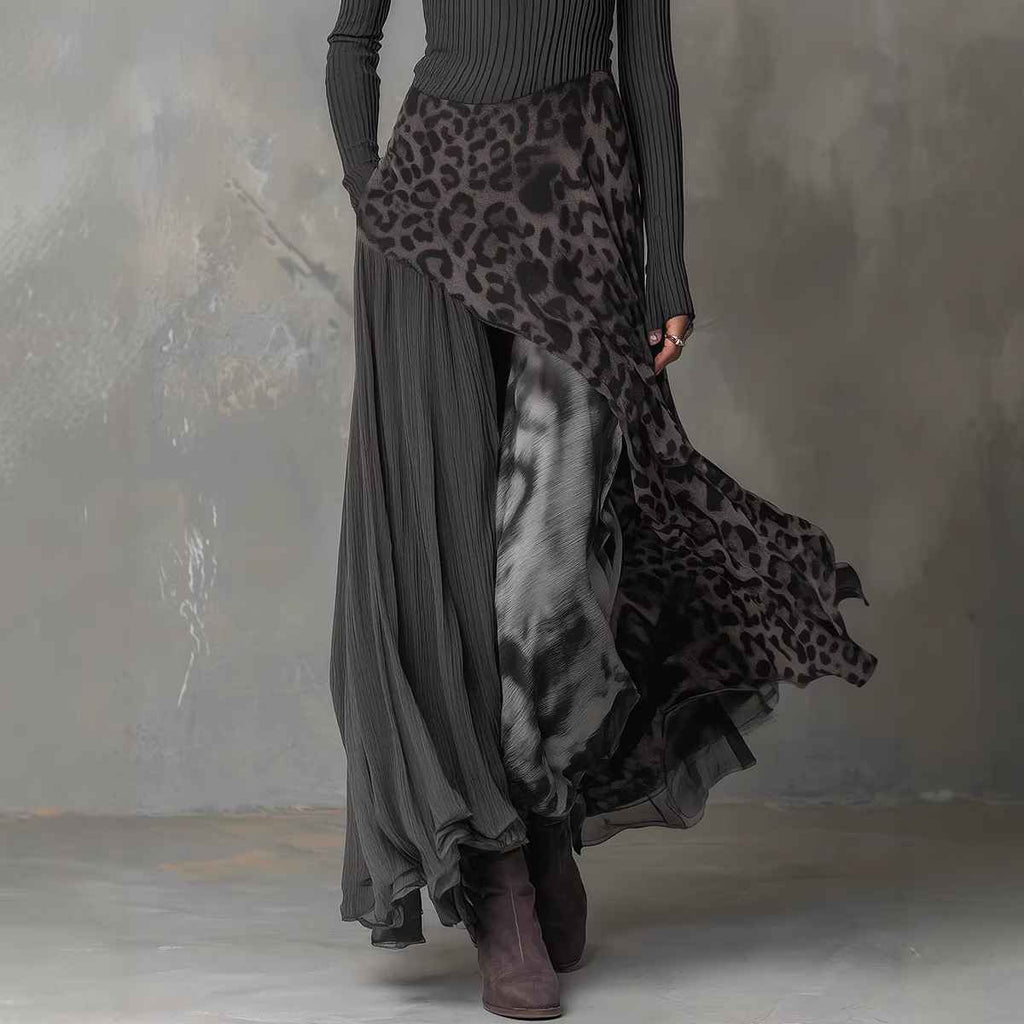 Long Sleeve Printed Maxi Dress - MODALIFE
