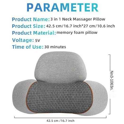 Head pillow cervical spine protection heated compress massage neck protection pillow - MODALIFE