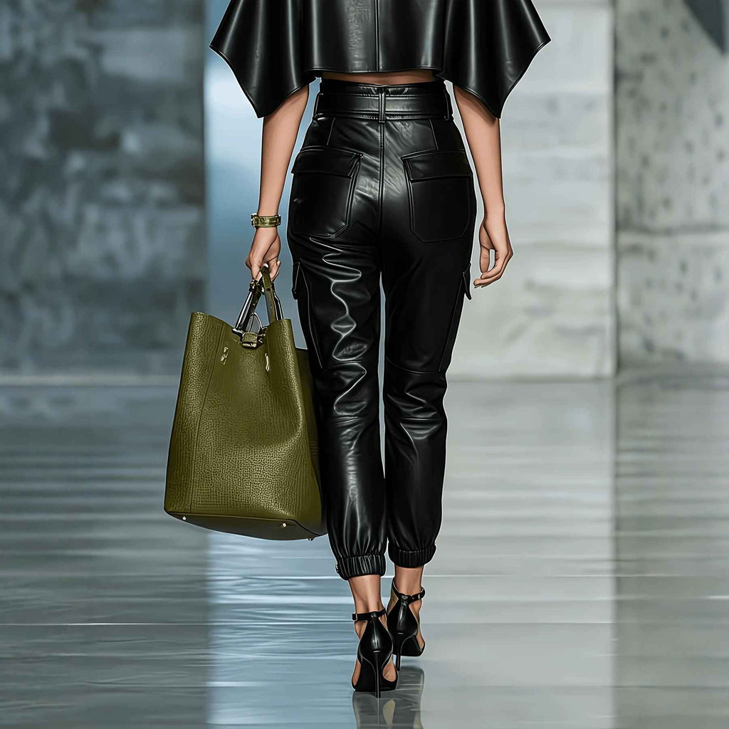 Elastic ankle side pocket long pants for women - MODALIFE