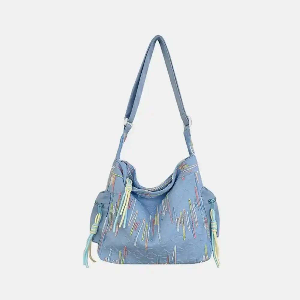 Contrast Texture Shoulder Bag - MODALIFE