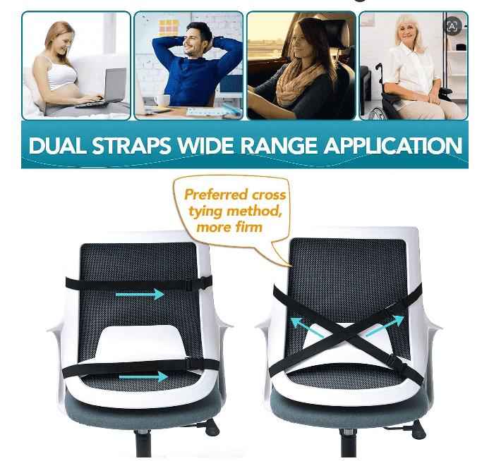 Memory cotton lumbar support, slow rebound lumbar pillow backrest