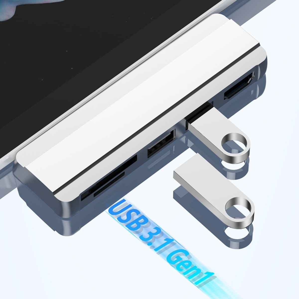 Suitable for Surface Pro 4/5/6 docking station USB to HDMI same screen card reader expansion hub - MODALIFE