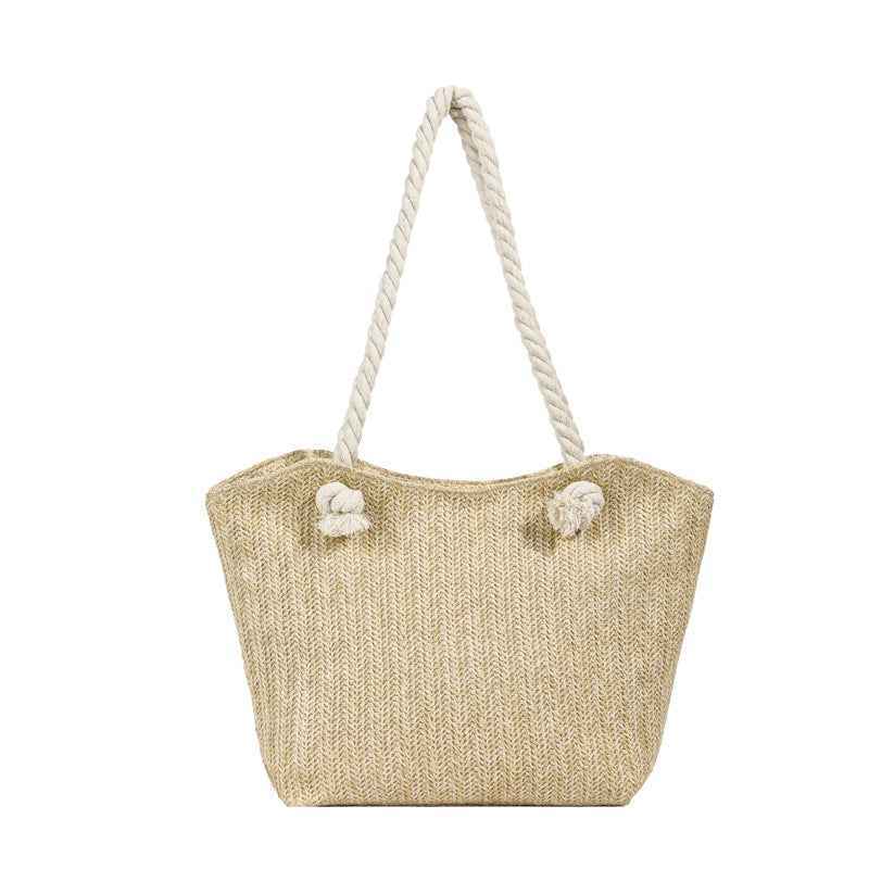 Straw woven bag large capacity single shoulder tote bag woven handbag for women