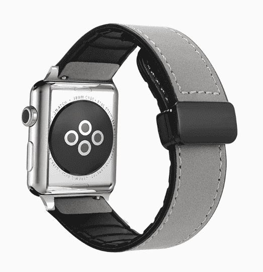 Compatible with Apple Watch 5/6/7/8/9 Ultra Magnetic Buckle Crazy Horse Texture Silicone Skin Strap - MODALIFE
