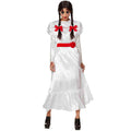 White Ghost Doll Women's Horror Movie Annabelle Possessed Doll Bride Costume Halloween Outfit - MODALIFE