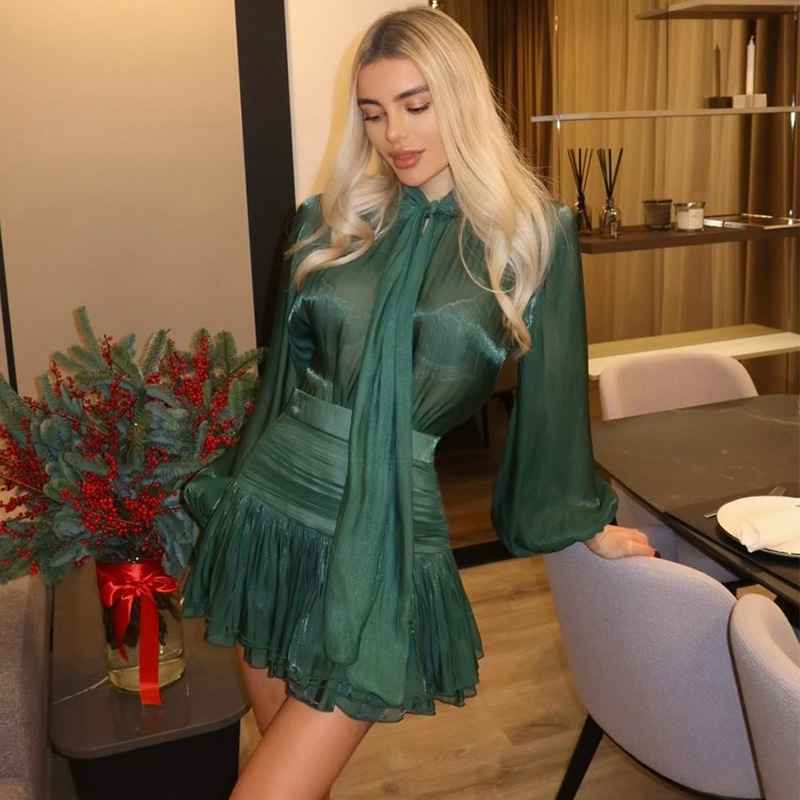 Bow Tie Strap Top High Waisted Ruched Midi Skirt Set - MODALIFE