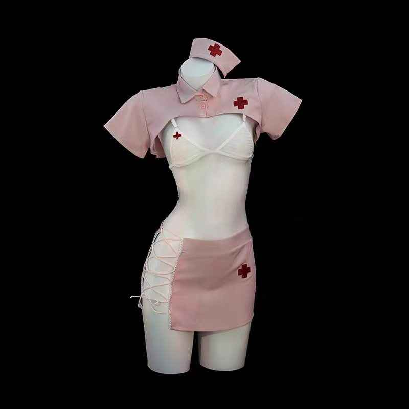 GJ Trick "Sweetheart Nurse" Sexy Costume Role Playing Clothes Small Breasts Romantic Fun Uniform qqny Underwear - MODALIFE