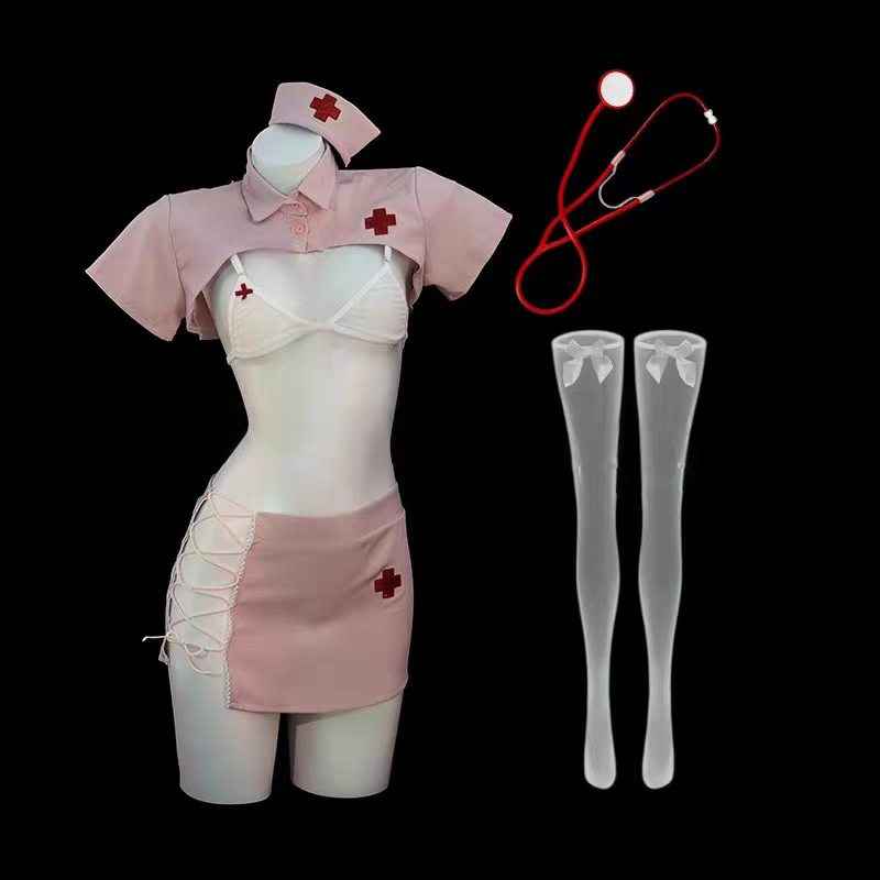 GJ Trick "Sweetheart Nurse" Sexy Costume Role Playing Clothes Small Breasts Romantic Fun Uniform qqny Underwear - MODALIFE