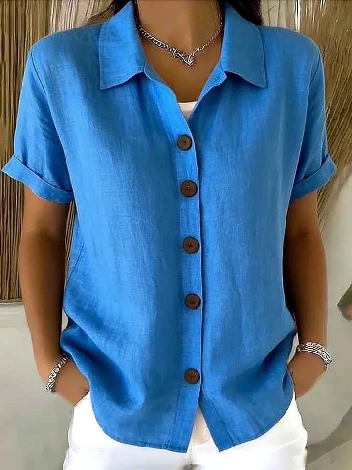 Collar short sleeved top - MODALIFE
