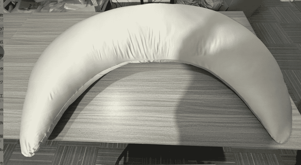 Soft Fabric Large Moon-Shaped Pregnancy Pillow, Nursing Pillow, Postpartum Lumbar Support Pillow, Baby Feeding Pillow, Removable and Washable