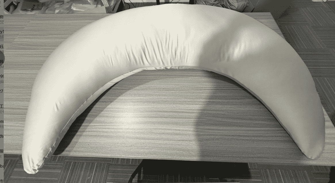 Soft Fabric Large Moon-Shaped Pregnancy Pillow, Nursing Pillow, Postpartum Lumbar Support Pillow, Baby Feeding Pillow, Removable and Washable