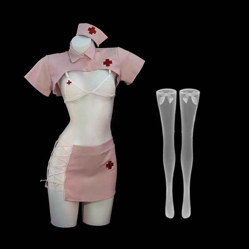 GJ Trick "Sweetheart Nurse" Sexy Costume Role Playing Clothes Small Breasts Romantic Fun Uniform qqny Underwear - MODALIFE