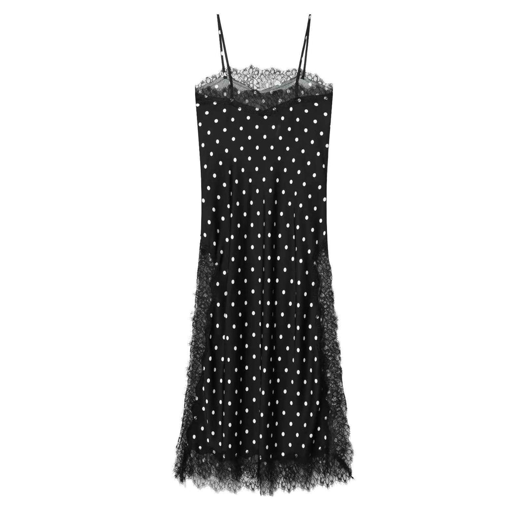 Vintage lace polka dot long camisole skirt - MODALIFE