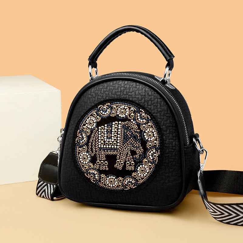 Women's Bag Multi-layer Large Capacity Vintage Shoulder Crossbody Bag Casual Commute Versatile Tote Bag
