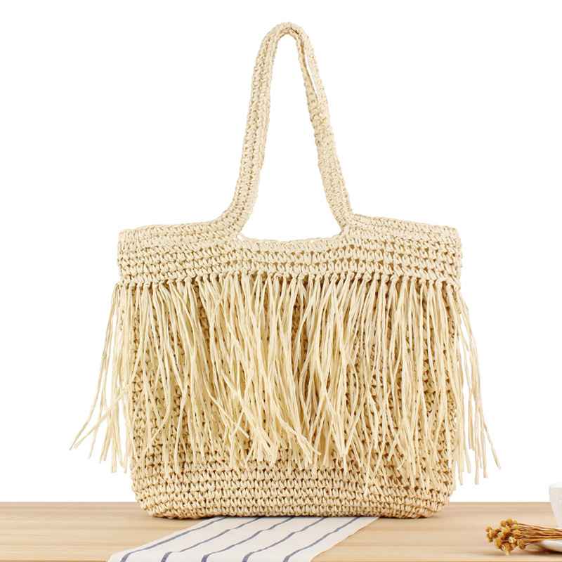 Beach Resort Chic: Handwoven Tassel Bag - Stylish, Spacious, and Versatile Crossbody Bag - MODALIFE