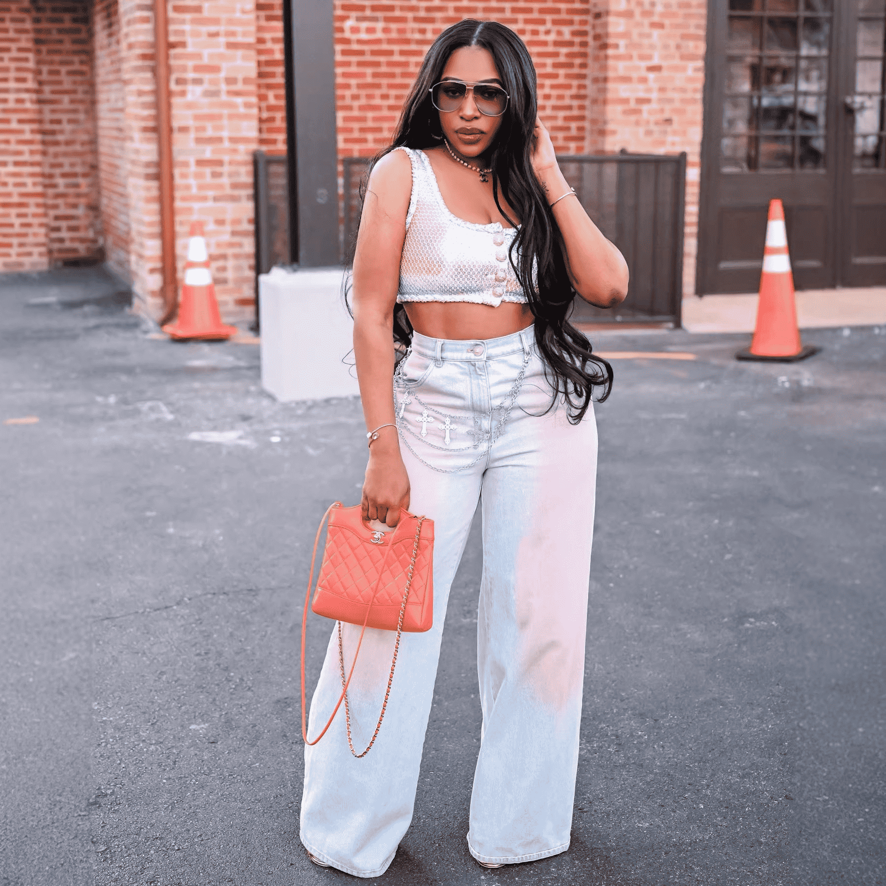 Fashion Gradient Blush Denim Pants - MODALIFE