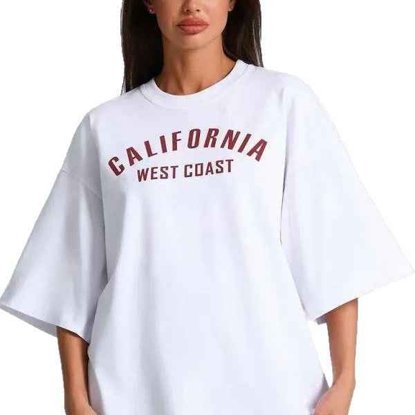 Letter pattern loose short sleeved T-shirt for women - MODALIFE