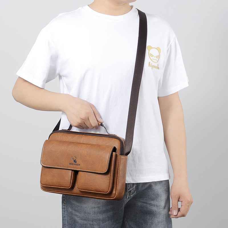 Men's Business Satchel Single Shoulder Bag Cross Body Large Capacity Single Shoulder Leisure Bag Messenger Bag - MODALIFE