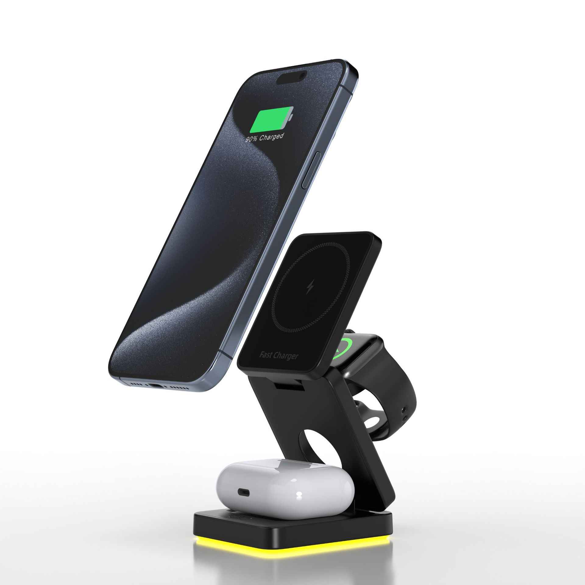 3 in 1 Wireless Charger Magnetic Foldable Charger For iphone charger power Adapter Charging Stand & Holder - MODALIFE