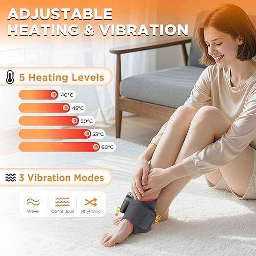 Electric ankle protection hot compress vibrating foot massager massage protector - MODALIFE