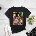 Printed Round Neck Pullover T-Shirt for Women Fashionable Casual Top - MODALIFE