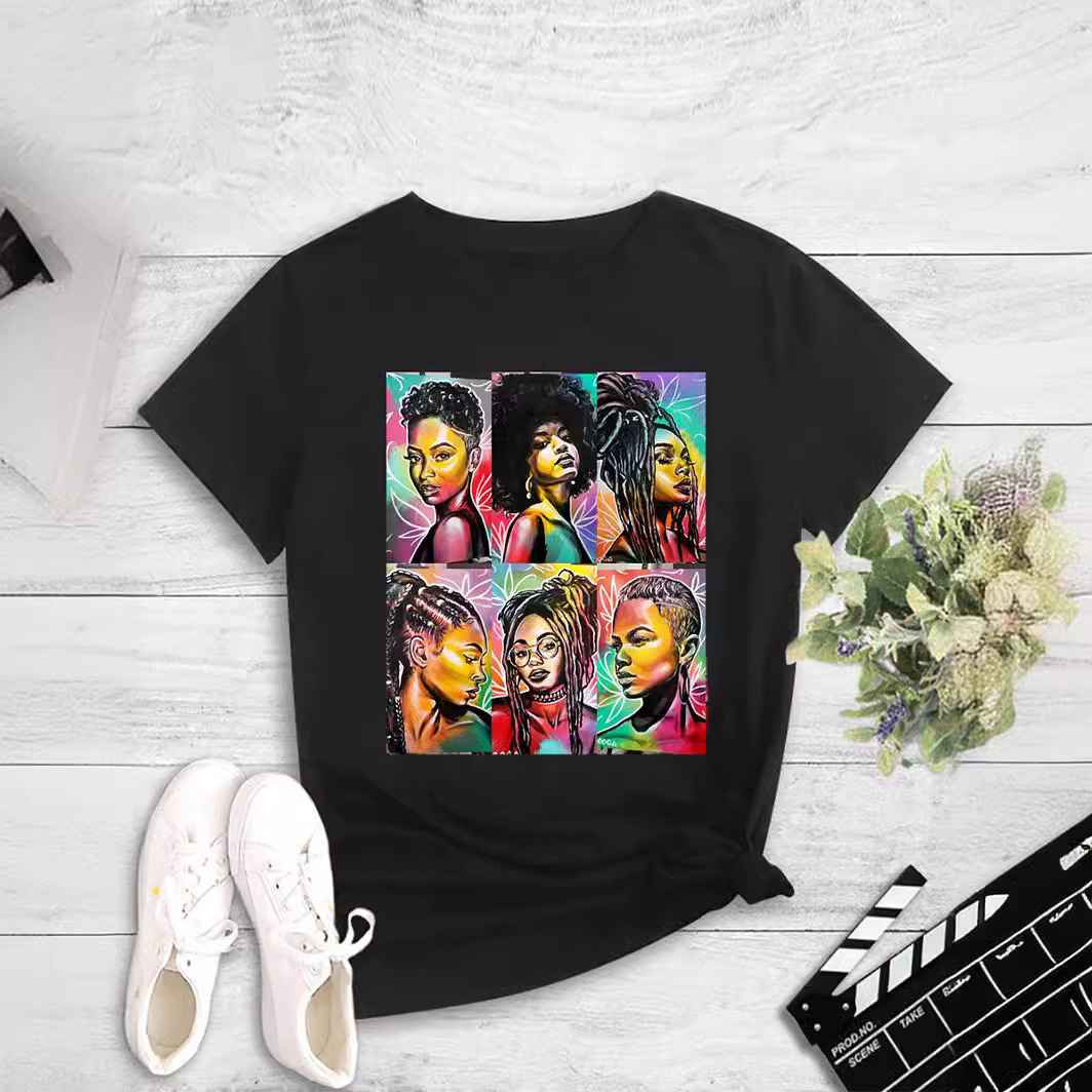 Printed Round Neck Pullover T-Shirt for Women Fashionable Casual Top - MODALIFE
