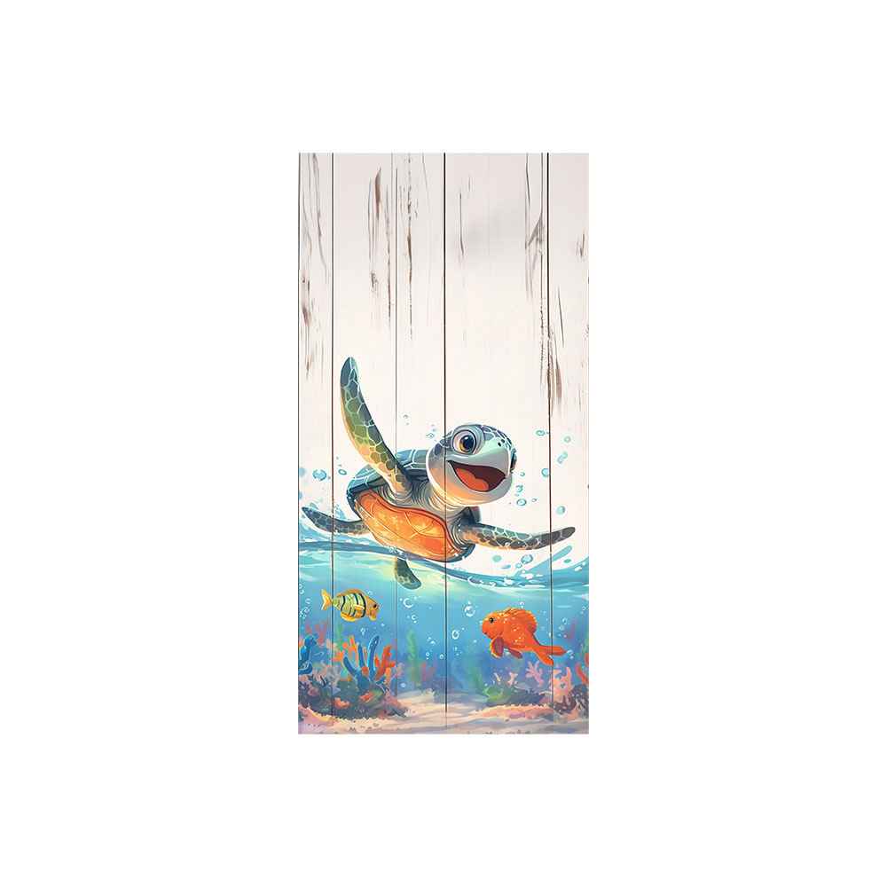 Ocean Turtle Pattern Beach Towel Ultra-Fine Fiber Quick-Dry Double-Sided Fleece Bath Towel Sand Blanket