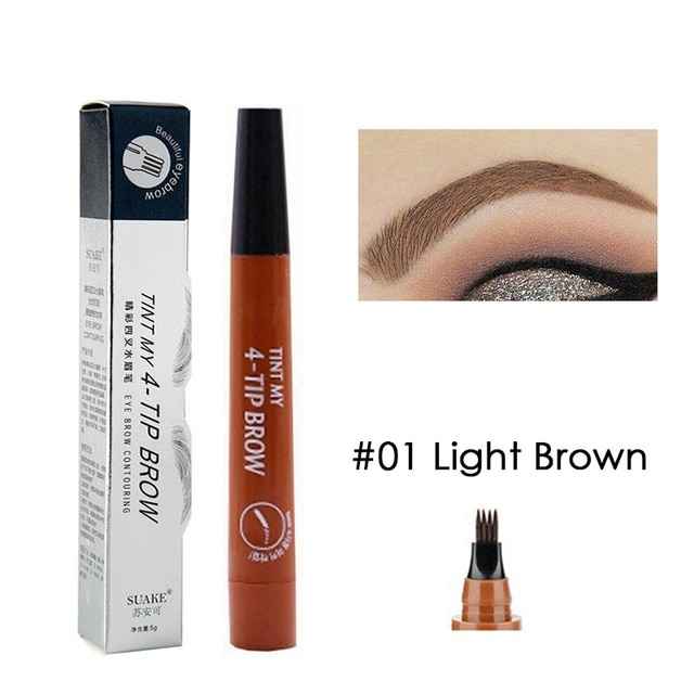 Eyebrow Tint 4 Tip Liquid Brow 5 Colors Pen Makeup Paint Eyebrow Liner Pen Cosmetics Waterproof Tool Microblade - MODALIFE