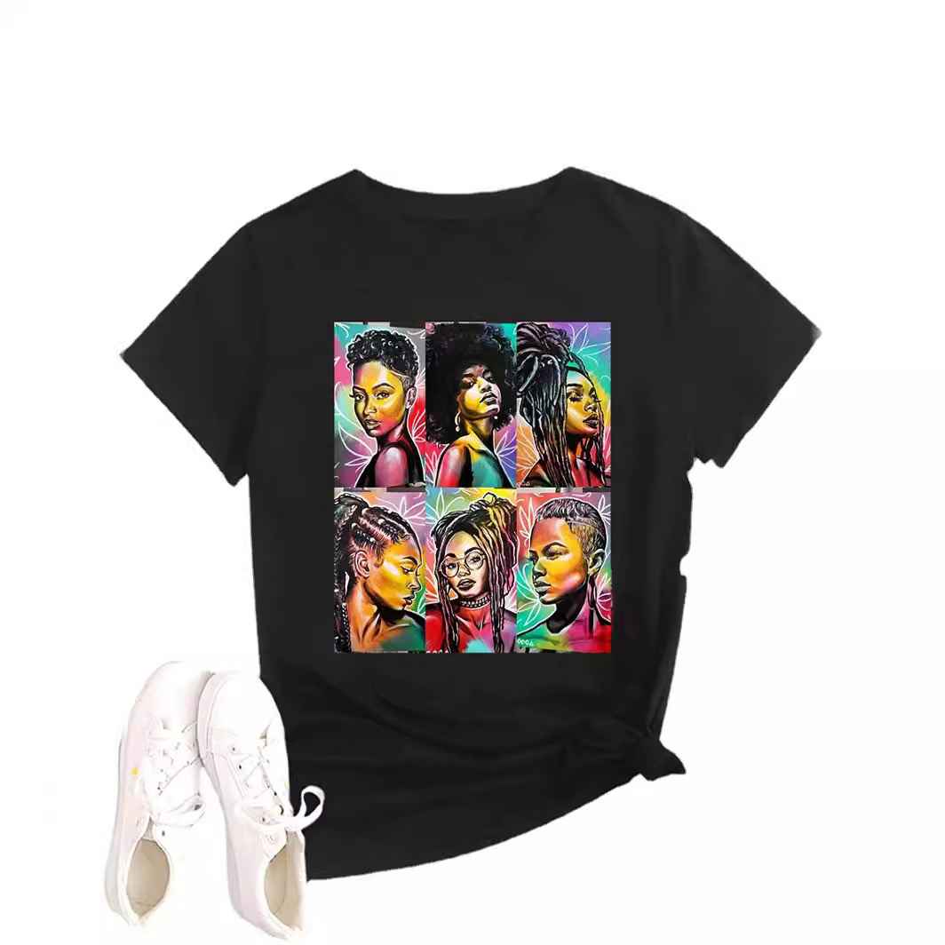 Printed Round Neck Pullover T-Shirt for Women Fashionable Casual Top - MODALIFE