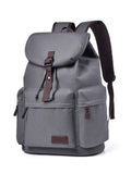 Multi Pockets Adjustable Strap Canvas Backpack Bag - MODALIFE