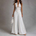 Sleeveless lace patchwork jumpsuit - MODALIFE