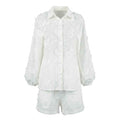 Embroidered shirt shorts set - MODALIFE