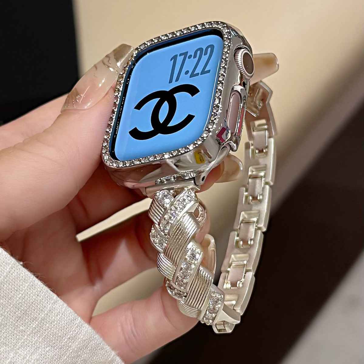 Wheat Spike Diamond-Encrusted Metal Starlight Watch Band for Apple Watch Female - MODALIFE
