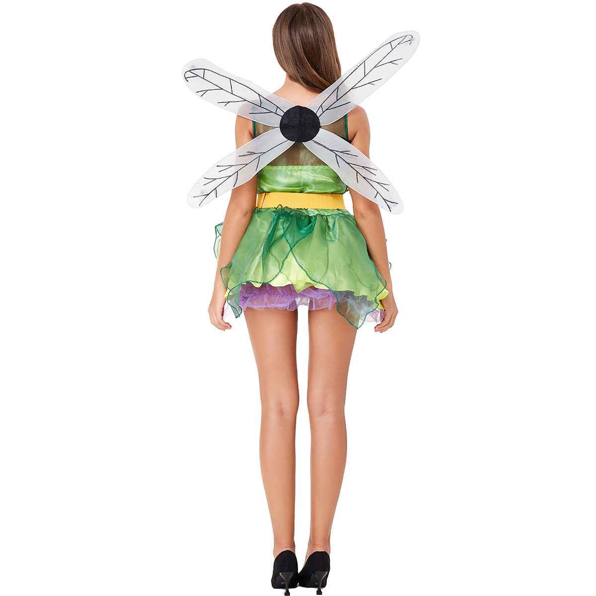 Green Forest Fairy Dragonfly Costume Role Play Halloween Outfit COS Angel Costume Game Uniform - MODALIFE