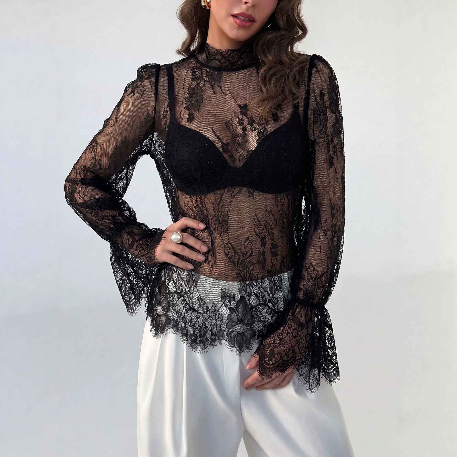 Lace long sleeved top - MODALIFE