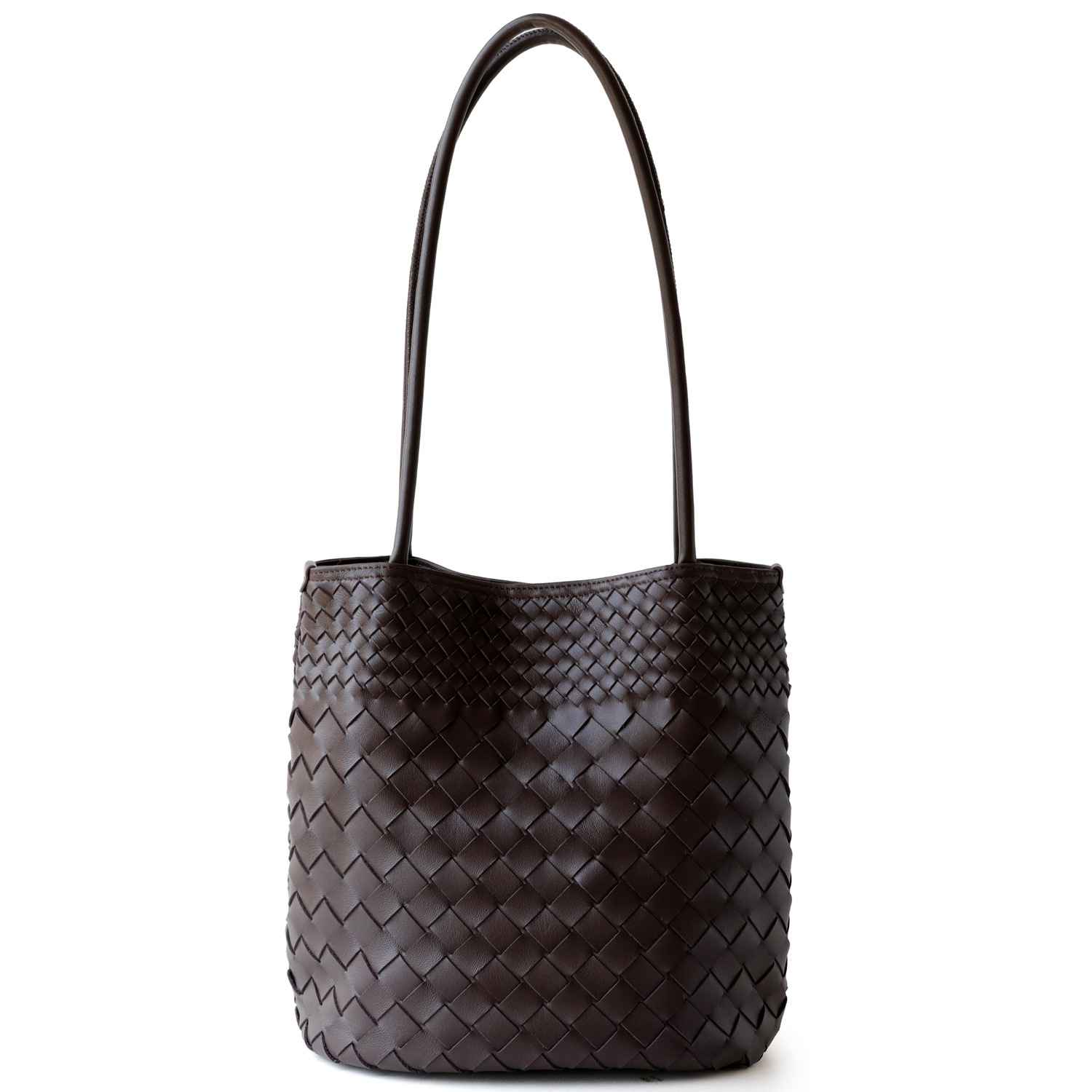 Woven bucket bag single shoulder women's bag - MODALIFE