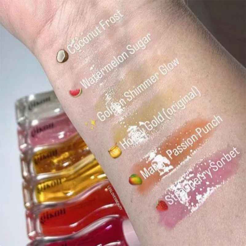 Hydrating Lip Oil Gloss Honey Gold 6-in-1 Moisturizing Lip Care - MODALIFE