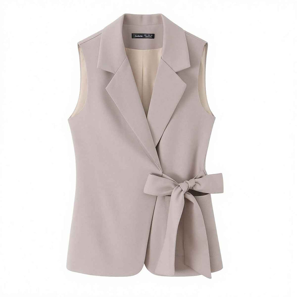 Strap up buttonless suit vest+long storage set - MODALIFE