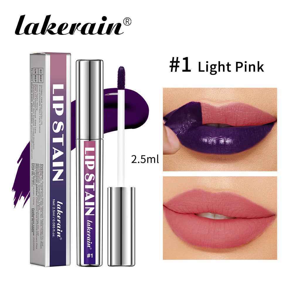 Lakerain Silver Tube Peel-Off Lip Gloss, Non-Transfer, Long-Lasting Matte Lipstick