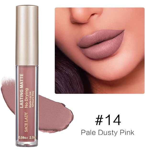 Make Up Waterproof Nude Lipstick Long Lasting Liquid Matte Lipstick Kit Lip Gloss Cosmetics Lipgloss Lip Makeup - MODALIFE