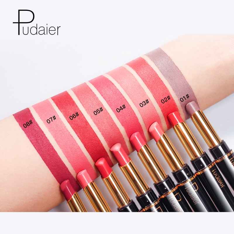 Matte Lipstick Wateproof Double Ended Long Lasting Lipsticks Brand Lip Makeup Cosmetics Nude Dark Red Lips Liner Pencil - MODALIFE