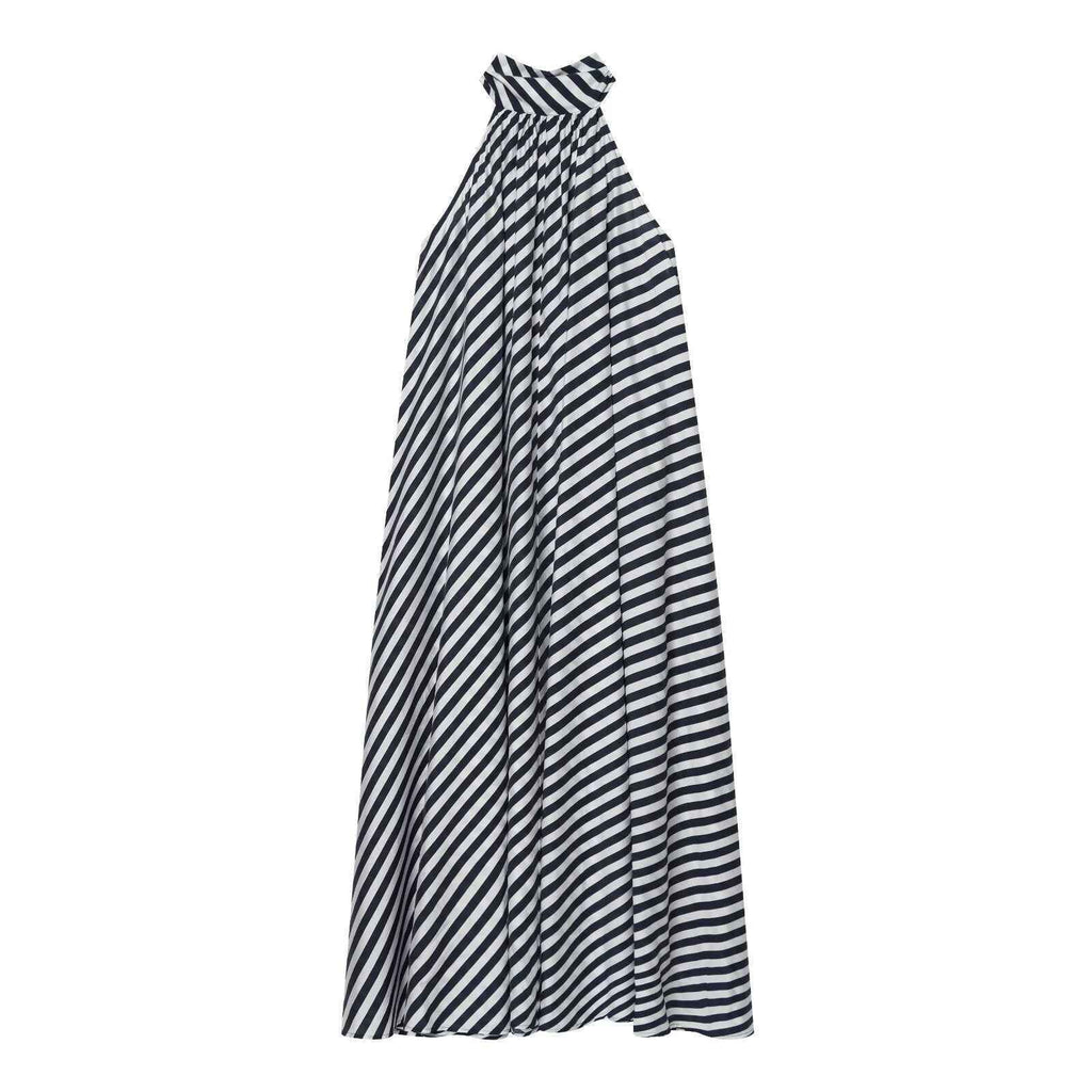 Lace up design A-line dress