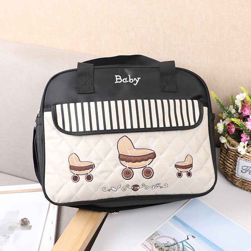 Horizontal school bag new Oxford cloth trend shoulder bag casual diagonal bag