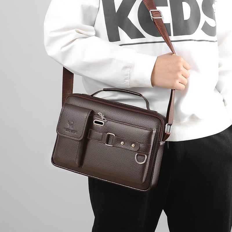One Shoulder Bag Men's Cross Shoulder Bag Casual Handbag Business One Shoulder Cross Body Bag Men's Satchel Design Hanging Bag - MODALIFE