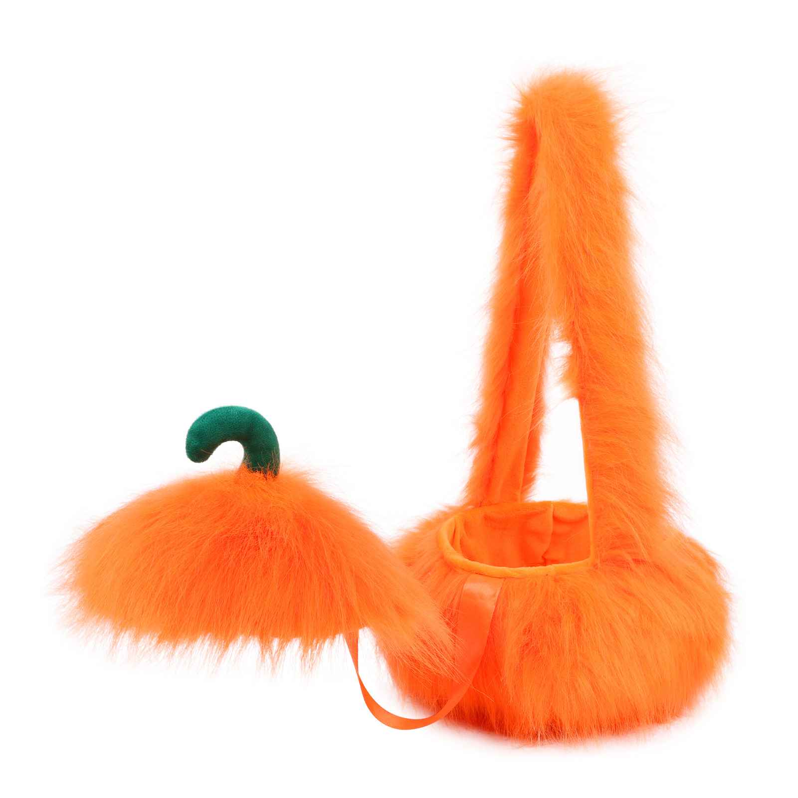 Halloween Plush Creative Party Devil Pumpkin Head Prop Trick-or-Treat Handheld Pumpkin Head Bag - MODALIFE
