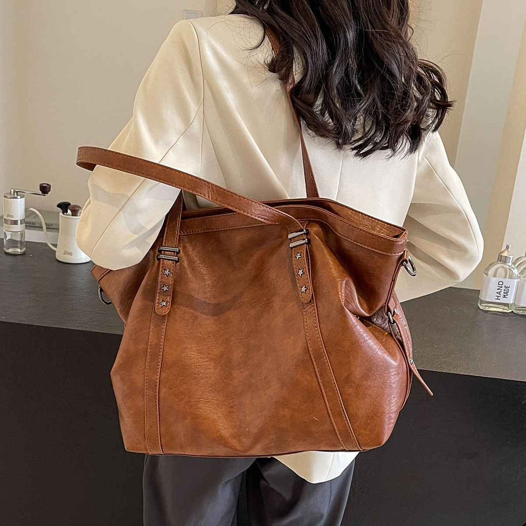 Single Shoulder Tote Bag, Large Capacity, Women's Soft Leather Vintage Commute Bag, Crossbody Bag for Women - MODALIFE
